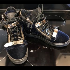 Giuseppe Zanotti inspired Gold Bar High Top Sneake